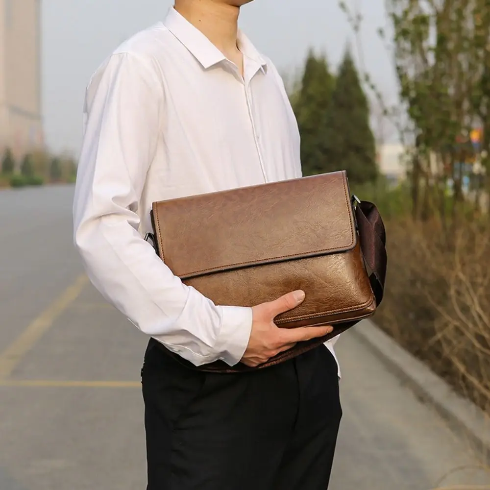 Luxury Bags For Men - Bolso Bandolera de Cuero PU de