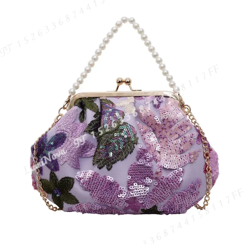 Luxury Bags For Men - Bolso de Mano con Lentejuelas y