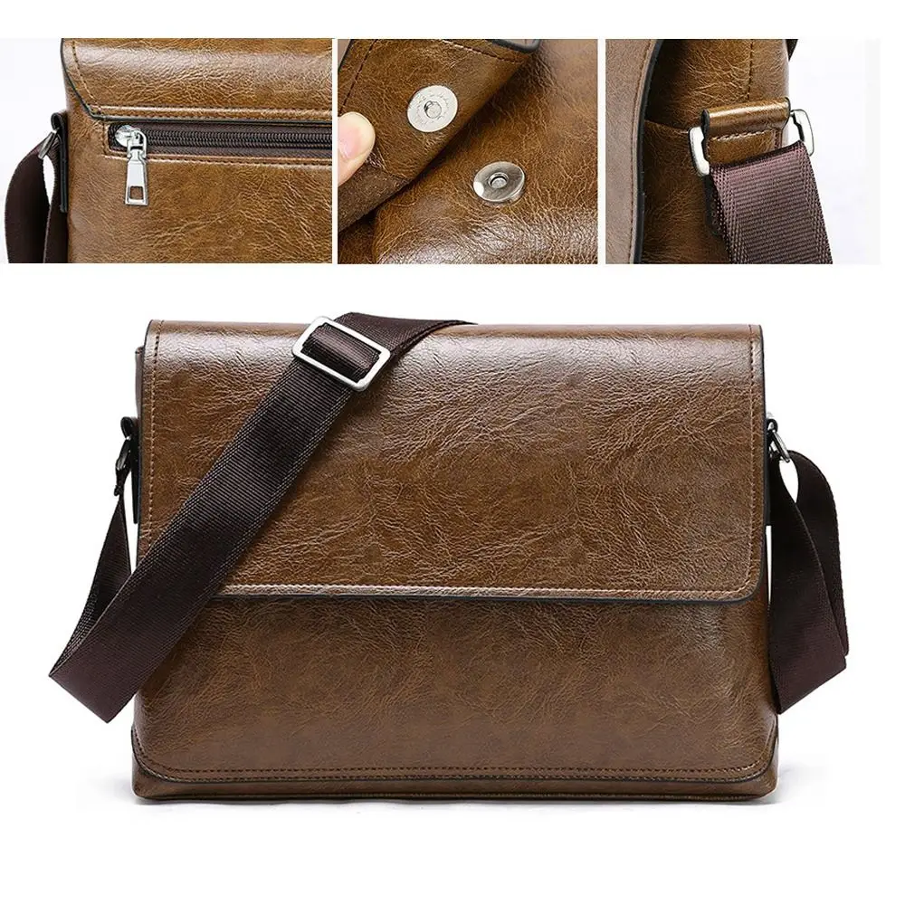 Bolso Bandolera de Cuero PU de - Luxury Bags For Men reseña y precio