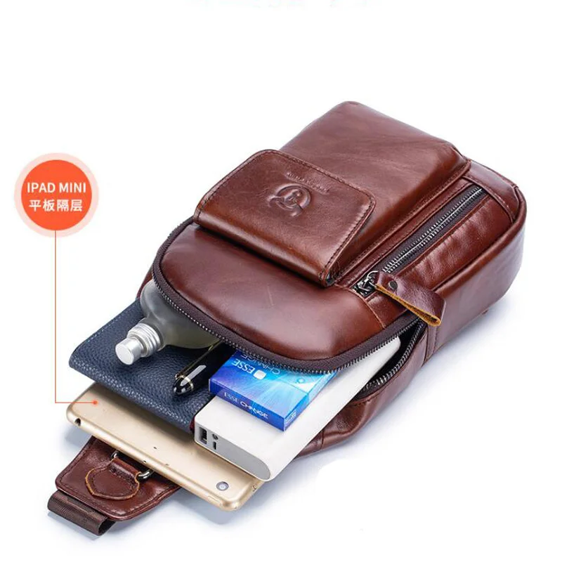 Bolso de pecho de cuero genuin - Luxury Bags Sling reseña y precio