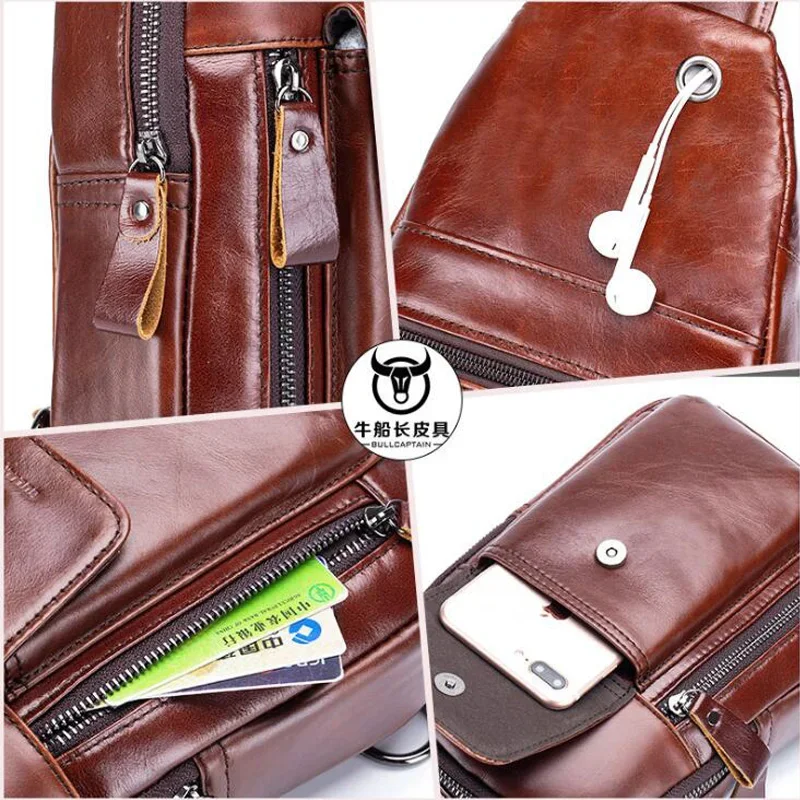 Bolso de pecho de cuero genuin - Luxury Bags Sling reseña y precio