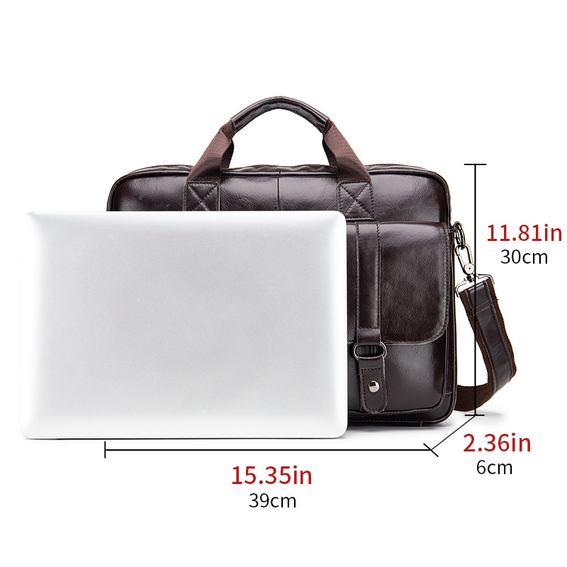 Maletín de Cuero Genuino para  - Laptop Bag Leather 15 reseña y precio