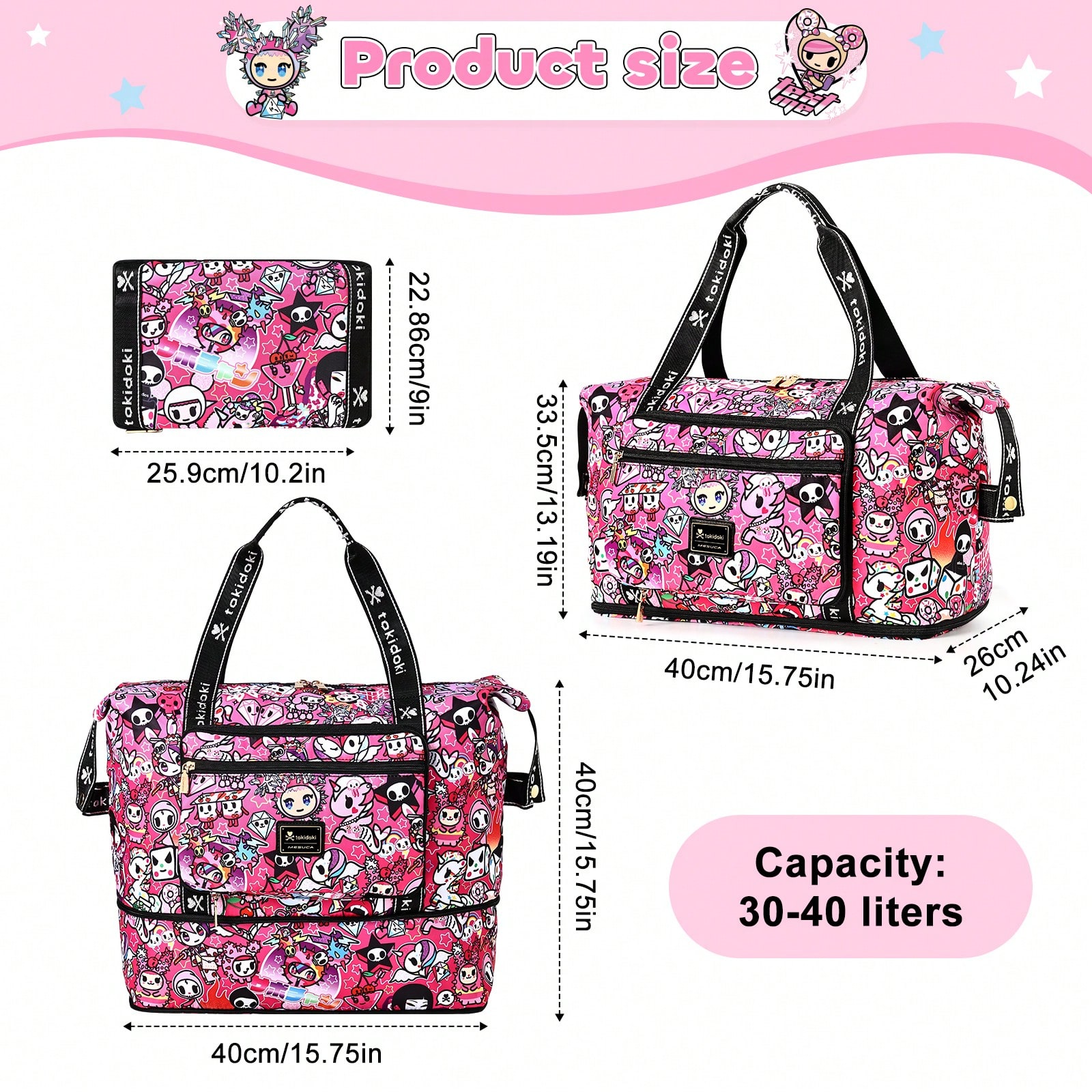 Bolsa de lona Tokidoki con lic - Weekender Bag Duffle reseña y precio