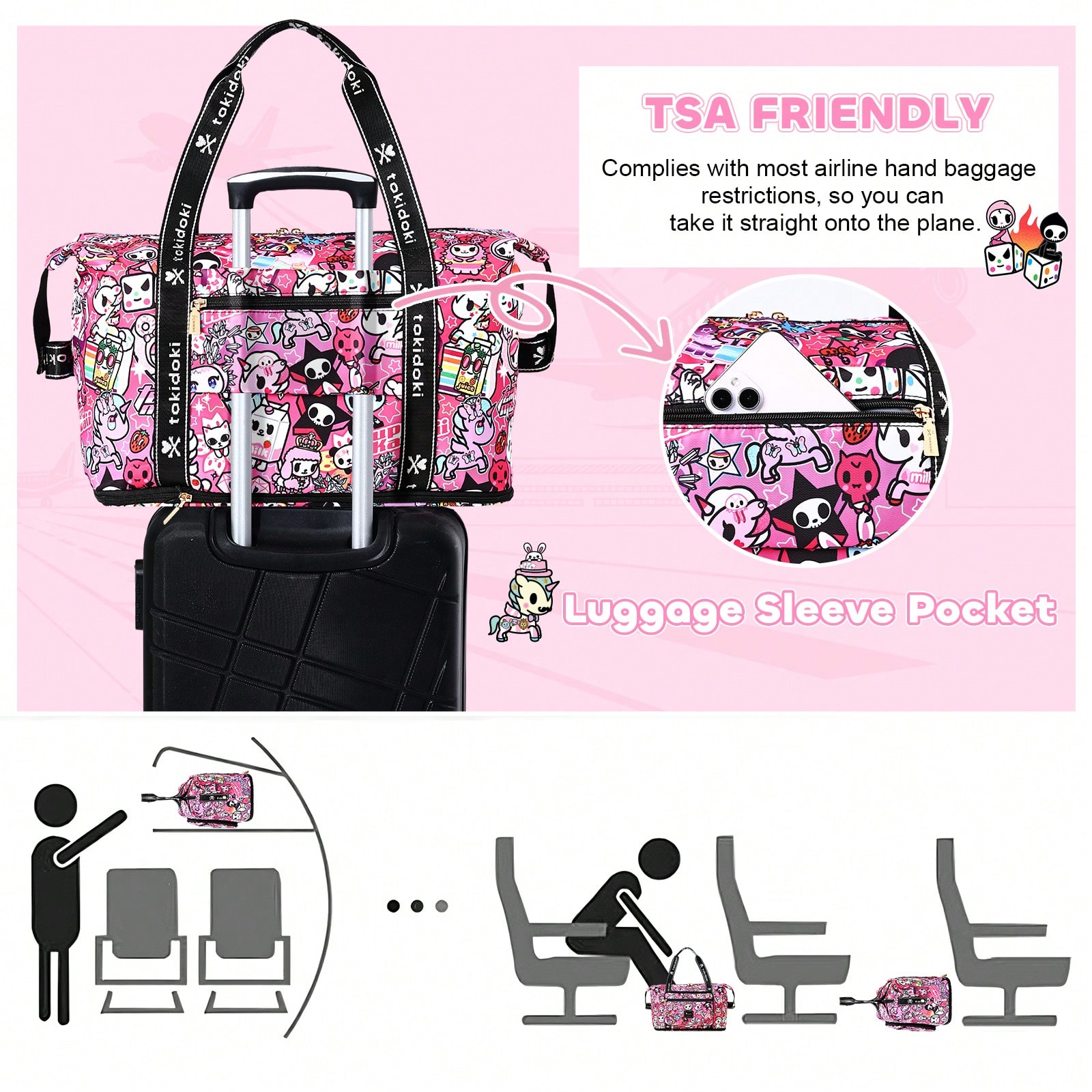 Bolsa de lona Tokidoki con lic - Weekender Bag Duffle reseña y precio
