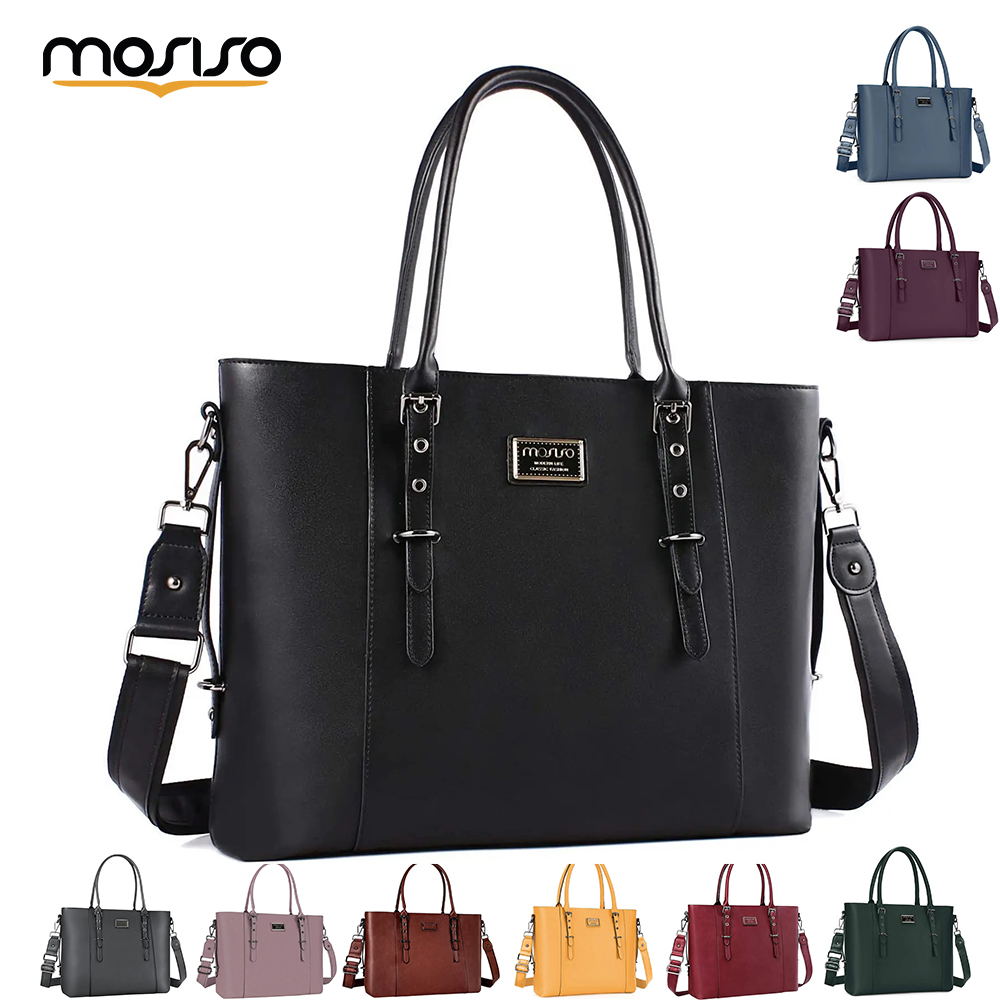 Bolso de mano MOSISO para muje - Laptop Bag Leather 15 reseña y precio