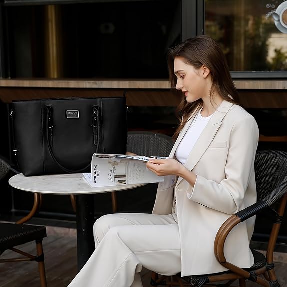 Bolso de mano MOSISO para muje - Laptop Bag Leather 15 reseña y precio