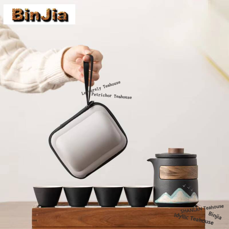 Juego de té de viaje de paisaj - Luxury Bags Hand Painted reseña y precio