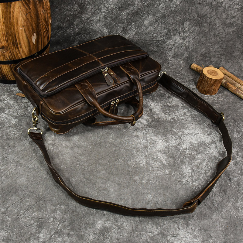 Bolso de mano de cuero genuino - Luxury Bags For Men reseña y precio