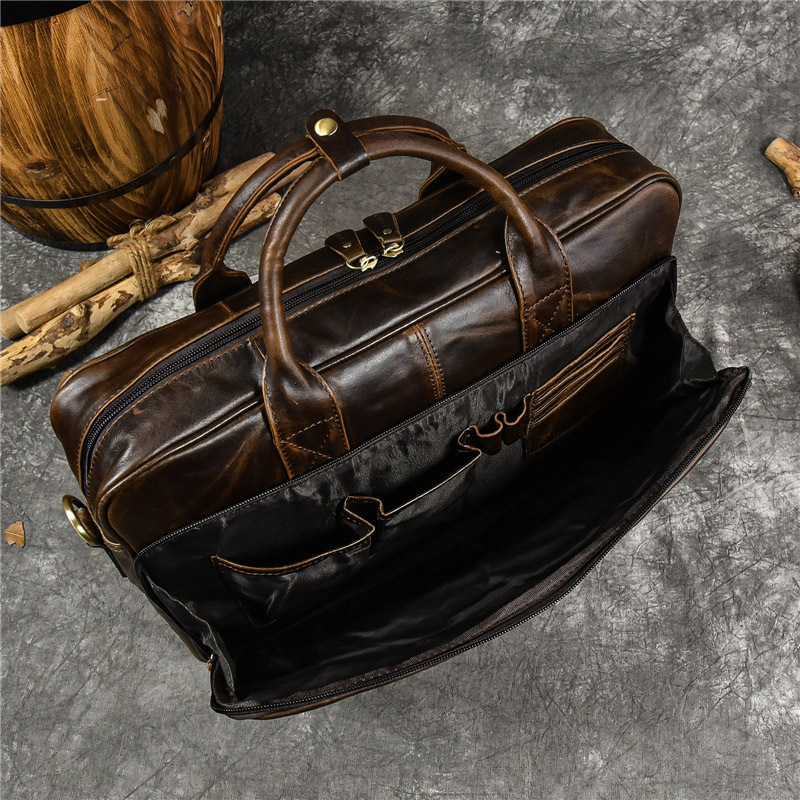 Bolso de mano de cuero genuino - Luxury Bags For Men reseña y precio