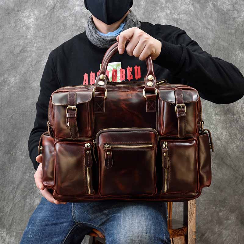 Maletín de cuero genuino para  - Laptop Bag Leather 15 reseña y precio