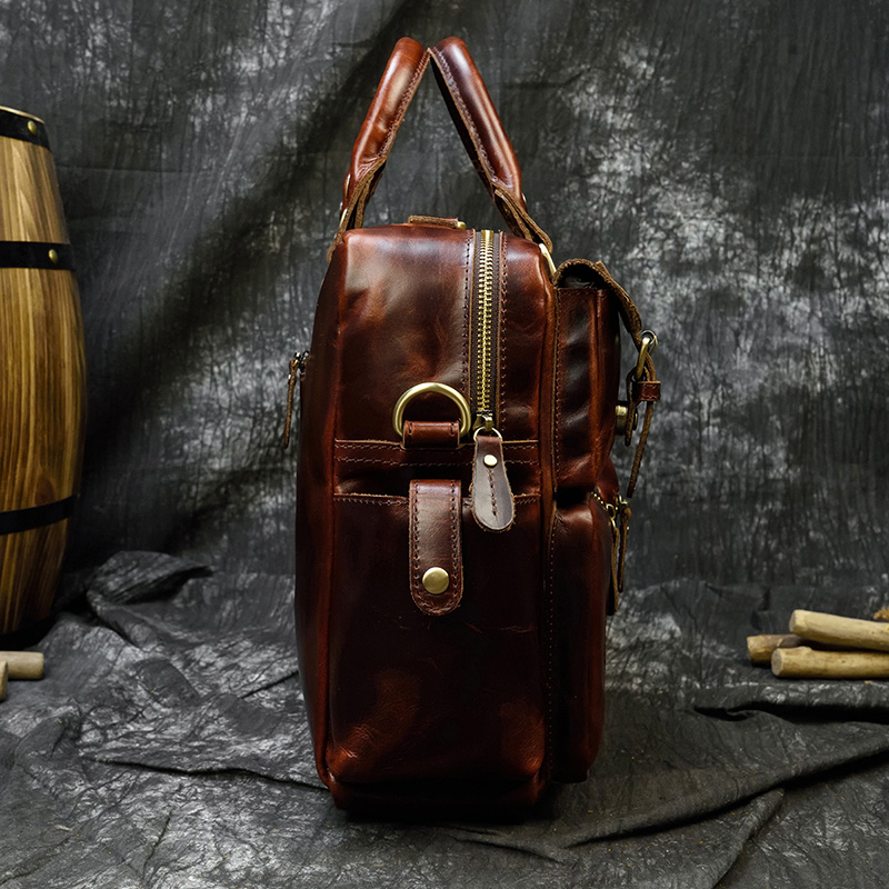 Maletín de cuero genuino para  - Laptop Bag Leather 15 reseña y precio
