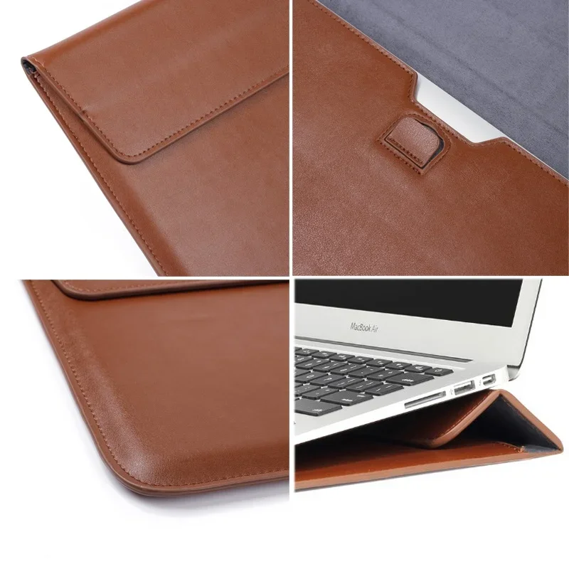 Funda de cuero PU con soporte  - Laptop Bag Leather 15 reseña y precio