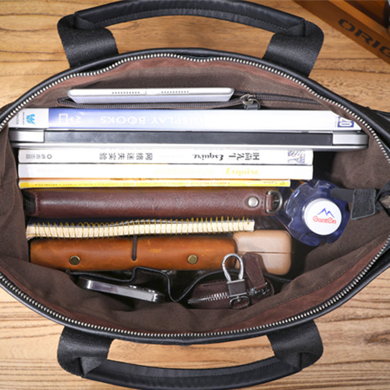 Maletín Negro de Cuero Genuino - Laptop Bag Leather 15 reseña y precio