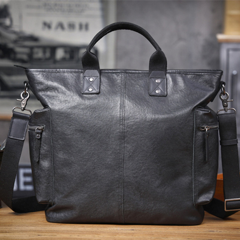 Maletín Negro de Cuero Genuino - Laptop Bag Leather 15 reseña y precio