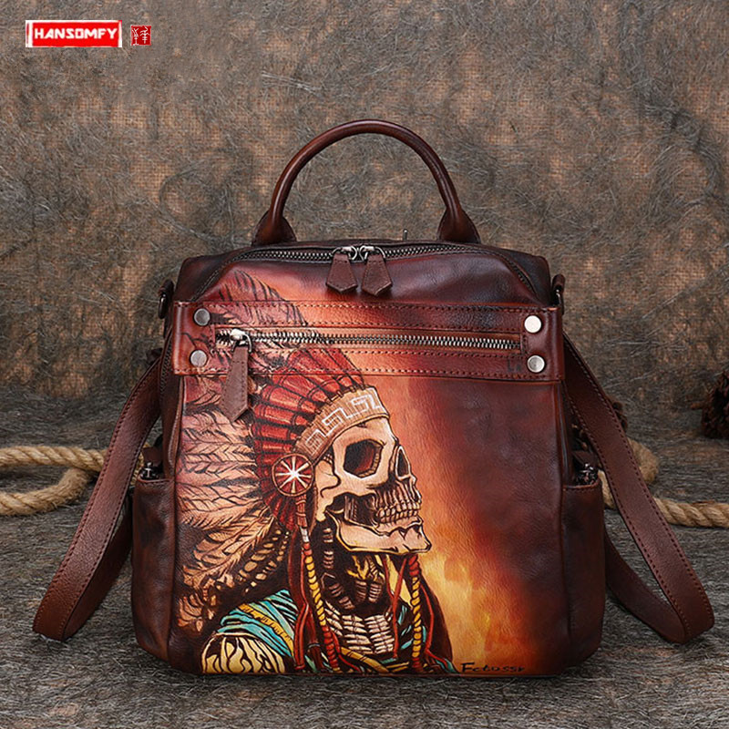Mochila de Cuero de Lujo para  - Luxury Bags Hand Painted reseña y precio